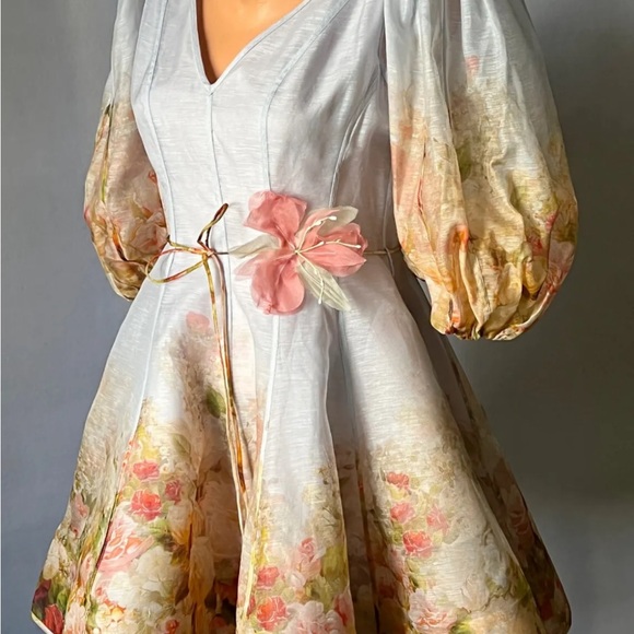 ZIMMERMANN Brand New Luminosity Flip Organza Dress (Silk/Linen) AU 1/US 4-6 - Picture 12 of 12